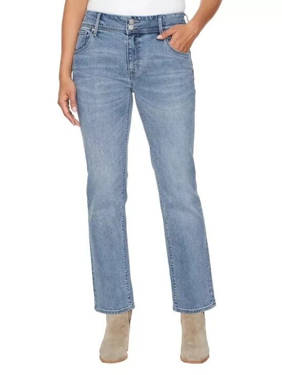 Hudson Slim Straight Leg Jeans Womens Size 8 Light Wash 1811754 Mid Rise Blue - Picture 1 of 16